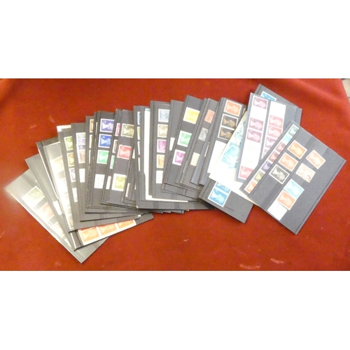 221 - Great Britain 1967-96 Queen Elizabeth II Machin issues u/m, m/m and used on small stcok cards  inclu... 