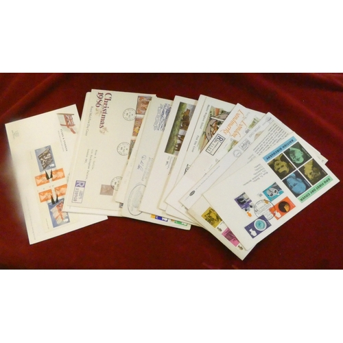 222 - Great Britain 1967-2001 four FDCs cancelled with cachet cancels includes three flags and ensigns 1st... 