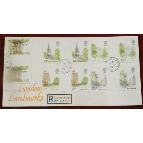 222 - Great Britain 1967-2001 four FDCs cancelled with cachet cancels includes three flags and ensigns 1st... 