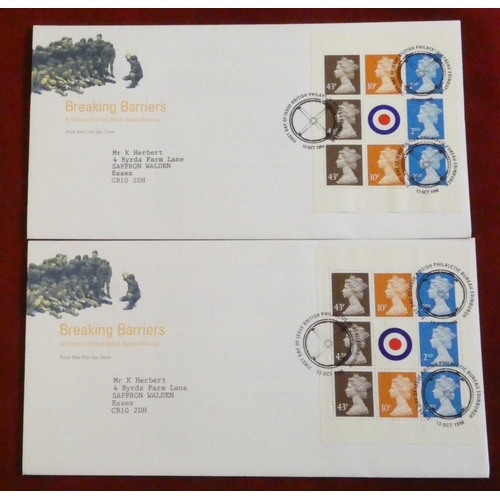 231 - Great Britain 1972-1998 16 Prestige booklet panes FDCs, minor duplication, clean unaddressed lot.