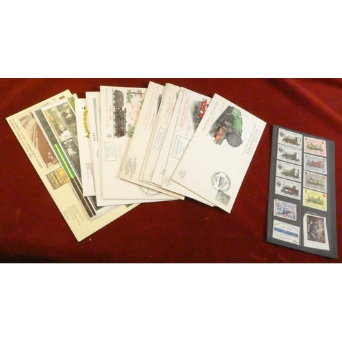 232 - Great Britain 1973-1987 11 heritage railway illustrated commemorative covers with cachet cancels wit... 