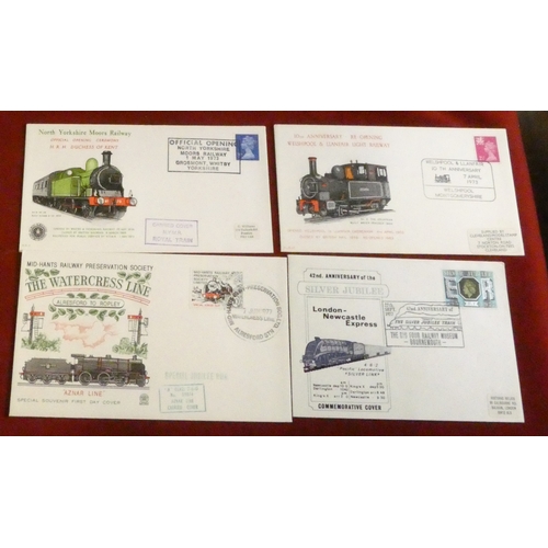 232 - Great Britain 1973-1987 11 heritage railway illustrated commemorative covers with cachet cancels wit... 