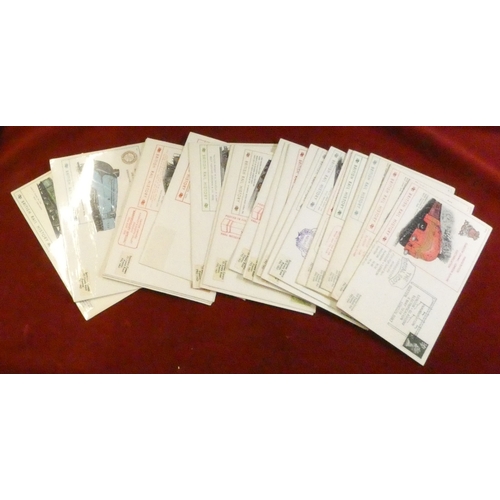 235 - Great Britain 1974-78 20 British Rail history commemmorative illustrated covers with cachet cancels.