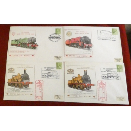 235 - Great Britain 1974-78 20 British Rail history commemmorative illustrated covers with cachet cancels.