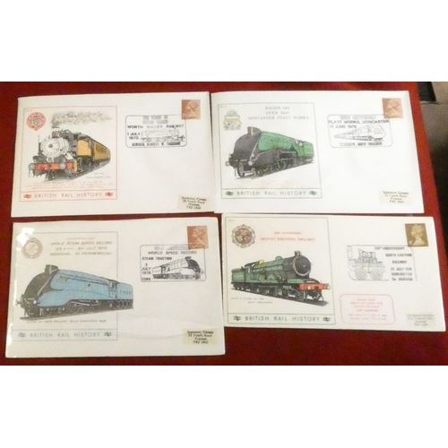 235 - Great Britain 1974-78 20 British Rail history commemmorative illustrated covers with cachet cancels.