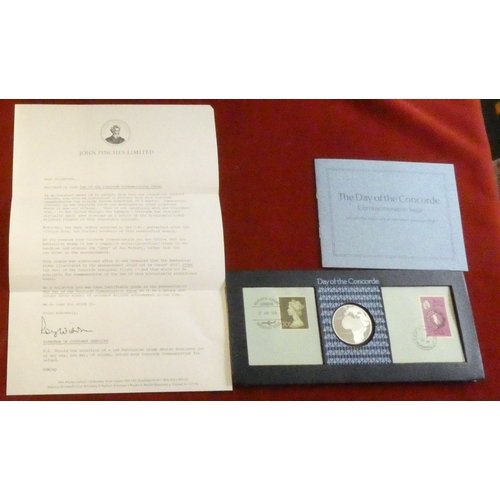 237 - Great Britain 1976 Aviation history. Day of the Concorde commemmorative issue for 1st supersonic pas... 