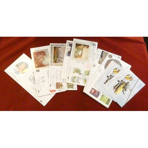 241 - Great Britain 1980-1990 eight signed FDCs, no duplication, nice clean unaddressed group plus two pic... 