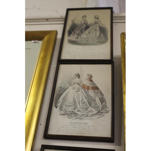 107 - Set of four 19th Century Parisien Fashion Prints