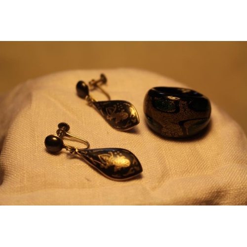 196 - Vintage Clip on Earrings and Ring