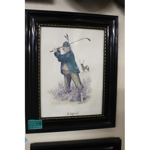 275 - Set of 4 Golf Prints 