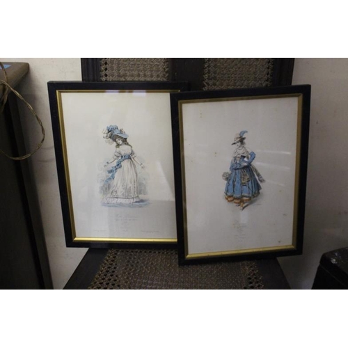 354 - Set of 10 Framed Assorted Coloured Fashion Prints