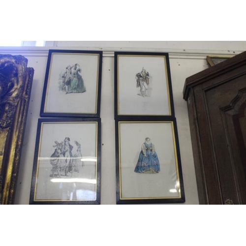 354 - Set of 10 Framed Assorted Coloured Fashion Prints