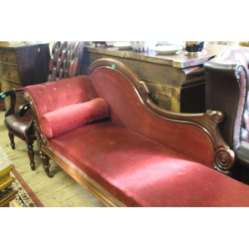 405 - Victorian Mahogany Chaise Longue