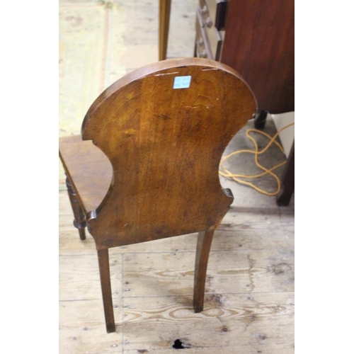 411 - Victorian Mahogany Hall Chair