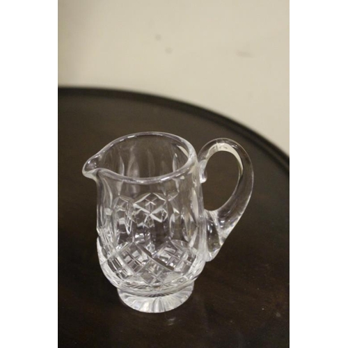 426 - Waterford Cut Glass Cream Jug, Waterford Pepper and a Glass Tazza