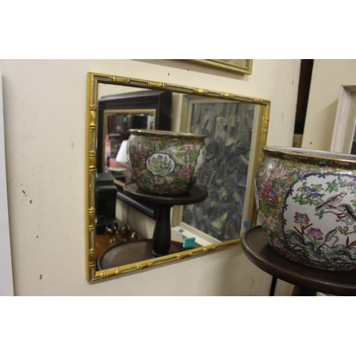 430 - Faux Bamboo Frame Mirror (17