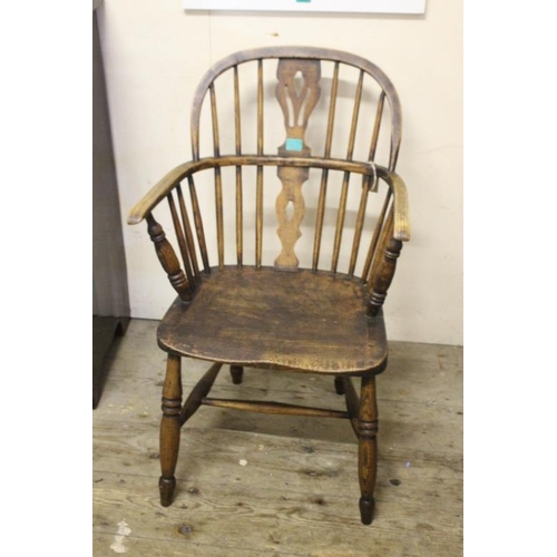 437 - 19th Century tickback Windsor Armchair