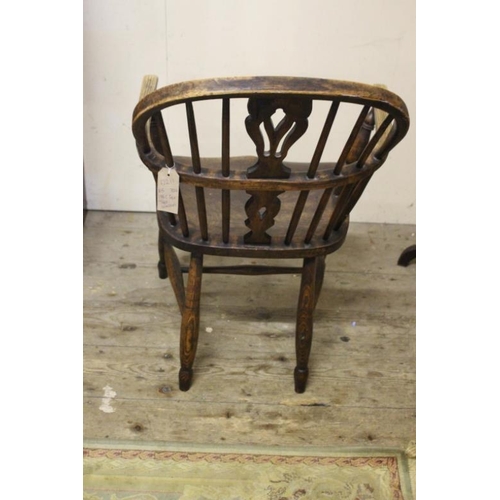 437 - 19th Century tickback Windsor Armchair