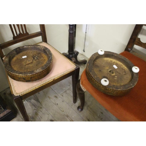 464 - Pair of Victorian Inlaid Walnut Footstools