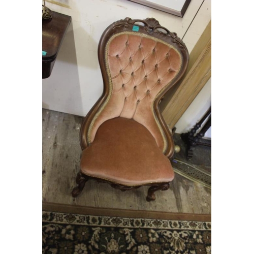 492 - Victorian Mahogany Ladies Chair