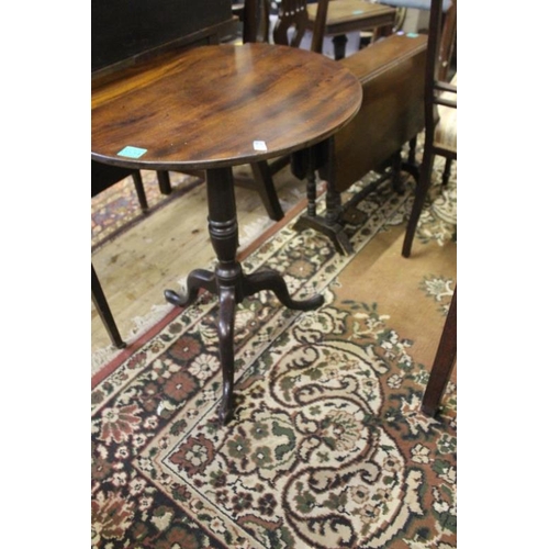 534 - Early Victorian Mahogany Circular Occasional Table on turned Column over 3 splayed leg