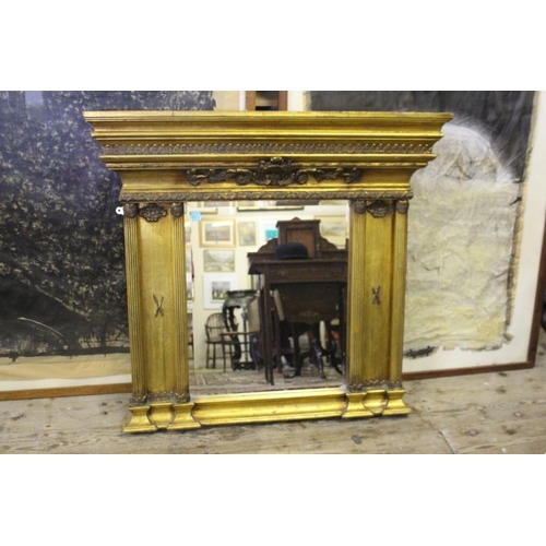 536 - Decorative Gilt Overmantle Mirror