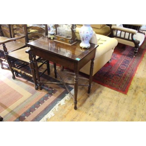 560 - 20th Century Hardwood Occasional Table with a Drawer on Turned legs