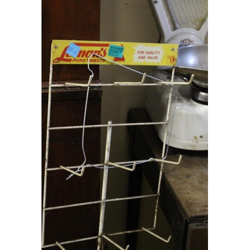 567 - 3 Vintage Bag Sweets Display Stands