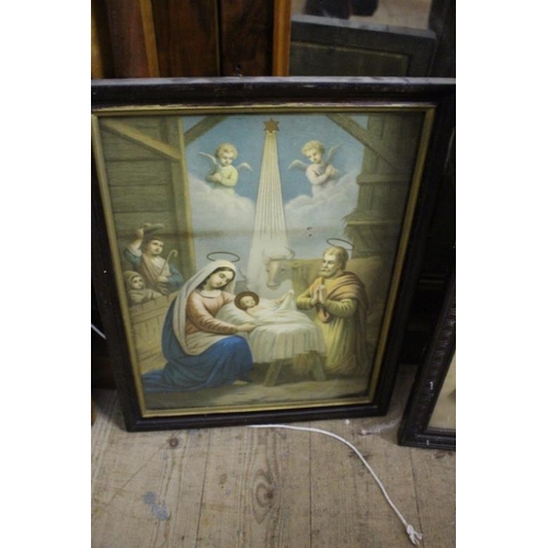 575 - Collection of 5 Vintage Framed Religious Prints