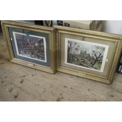 576 - Pair of Edwardian Framed Prints in Gilt Frames