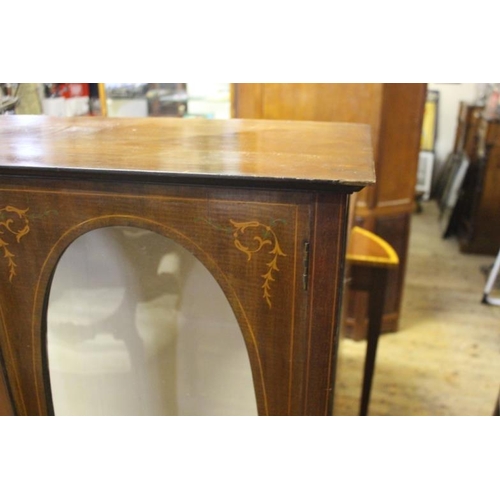 588 - Edwardian Inlaid 2 Door Display Cabinet