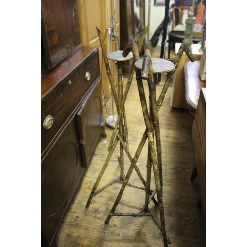 61 - Pair of Late Victorian Bamboo Jardinere Stands