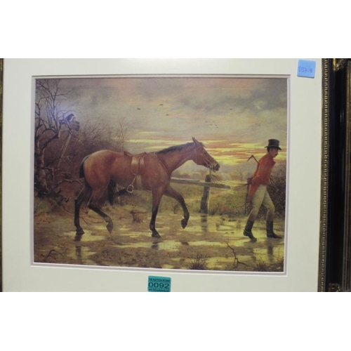 92 - Pair of Decorative Framed Hunting Prints 