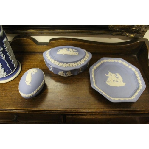 93 - Collection of Wedgewood Blue Parianware