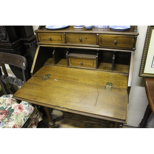 94 - Inlaid Walnut Queen Anne Style Writing Desk on Stand