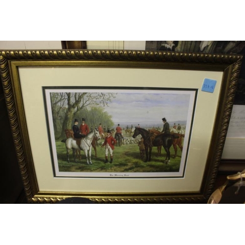 96 - Set of 3 Well Framed Hunting Prints