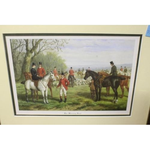 96 - Set of 3 Well Framed Hunting Prints