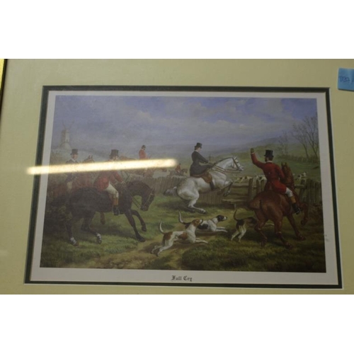 96 - Set of 3 Well Framed Hunting Prints