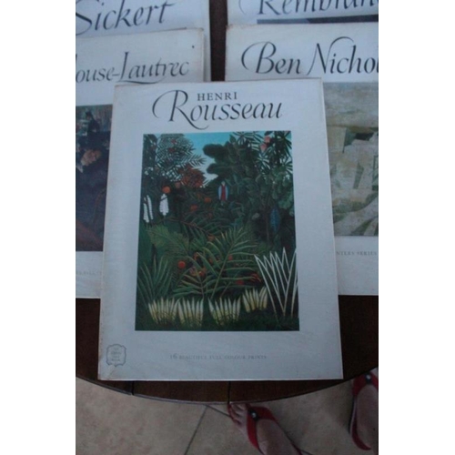 117 - 5 x 16 Beautiful Full Colour Prints in Booklet Including Rembradt, Ben Nicholson, Rousseau, Sicket, ... 