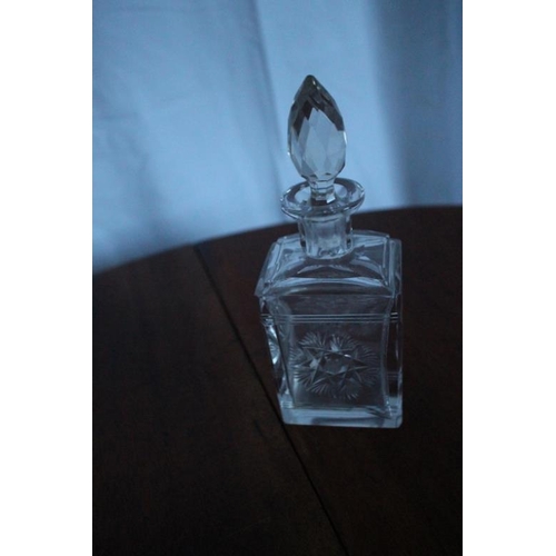 118 - 3 pieces of Crystal Vase, Perfume Decanter Bottle and a Crystal Soap Dish or could be used to hold J... 