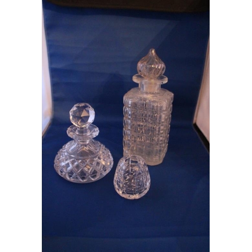 120 - Three pieces of Crystal comprising 2 Decanters and an Ink well