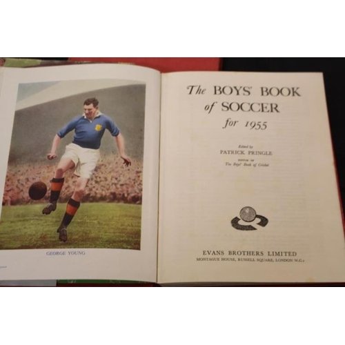 166 - The Boys Book of Soccer - 3 Volumes 1953,1954, and 1955