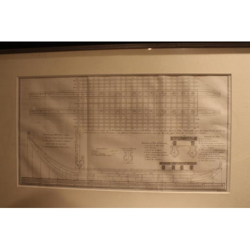 20 - 2 Framed Sets of Boat Building Plans both in different framed (43cm x 63cm smaller frame)