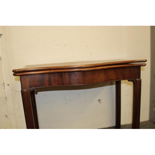 44 - Georgian Mahogany Tea Table of Serpentine Form (slight smile and old worm marks) 92cm wide x 46cm de... 