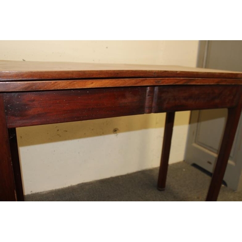 44 - Georgian Mahogany Tea Table of Serpentine Form (slight smile and old worm marks) 92cm wide x 46cm de... 