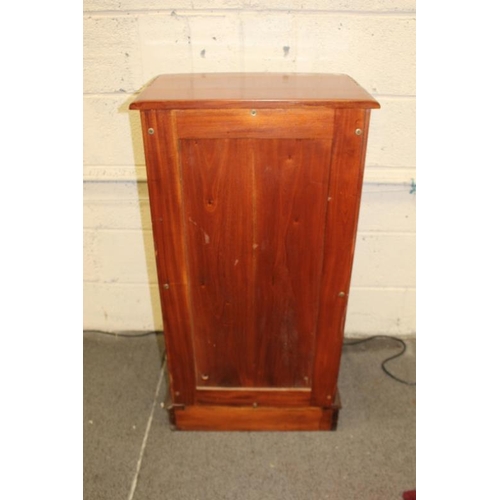 48 - Hardwood Bow front Cabinet with a Single Door in the from of a Tallboy Chest (100cm Tall x 53cm Wide... 