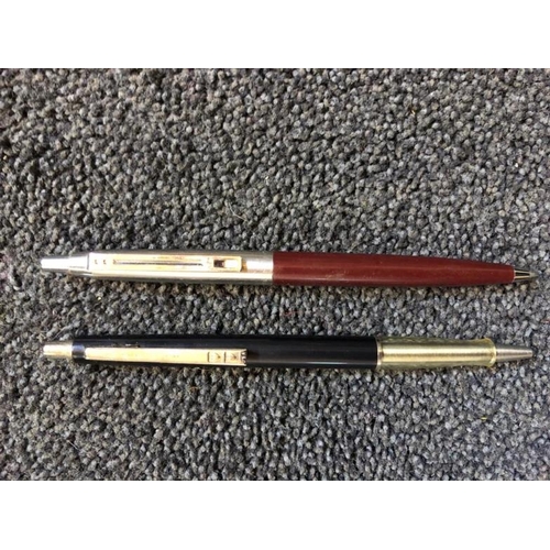 501 - Parker Fountain Pen with Rolled Gold Top, 4 Parker Ballpoint Pens and 2 Papermate Pens