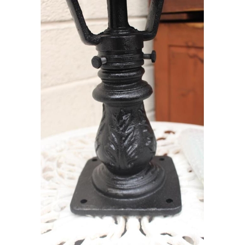 58 - Pair of Heavy Cast Iron Pier Top Lanterns (78cm Tall)