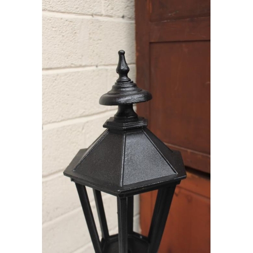 58 - Pair of Heavy Cast Iron Pier Top Lanterns (78cm Tall)