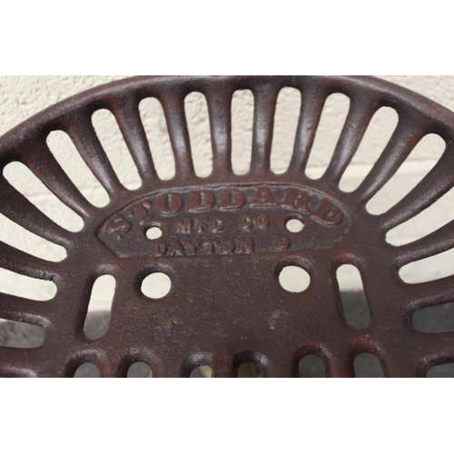 68 - Cast Iron Revolving Tractor Seat Stool stamped 